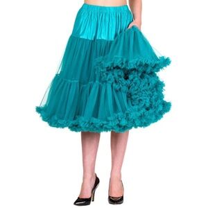 NWT Banned Retro 50's Petticoat Long Teal Medium/Large